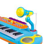 Vaikiškas pianinas - sintezatorius su mikrofonu ir kėdute - mėlynas Eco Toys